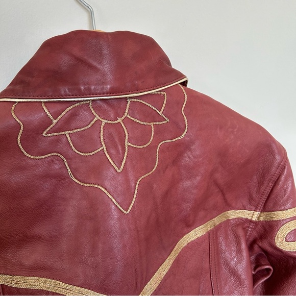 Free People We The Free Lana Leather Jacket in Brick Wall - Picture 13 of 16